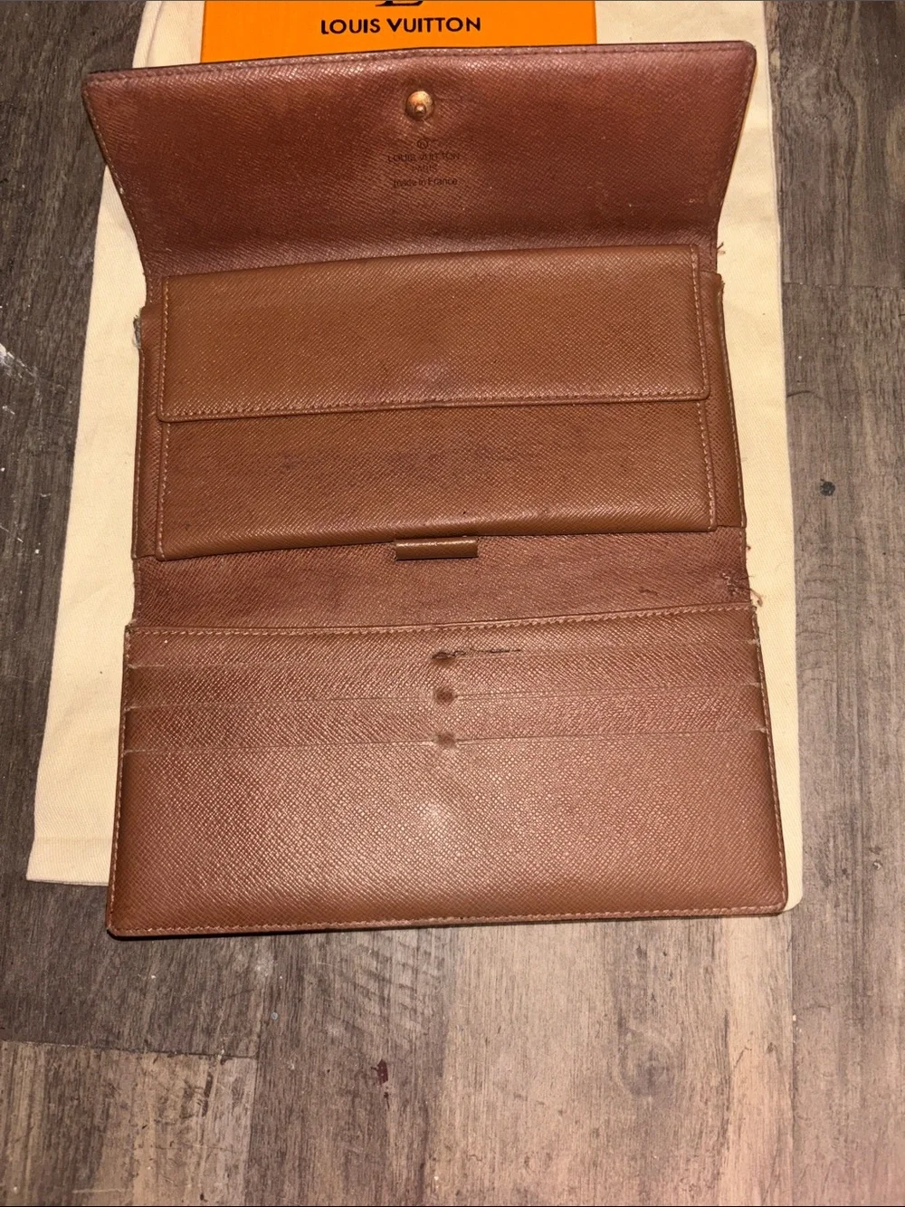 Louis Vuitton Monogram Canvas Brown and Gold Snap Wallet